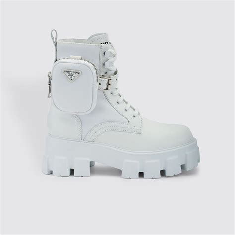 prada white and green|white prada boots.